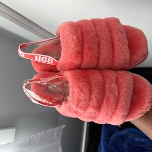 UGG Plush Coral Slides